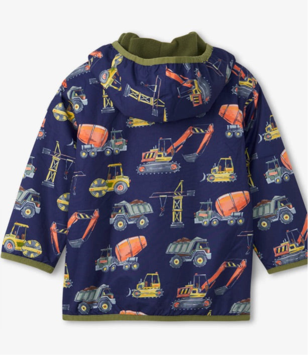 Hatley Rain Jacket - Construction Trucks