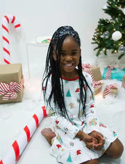 Noomie Cotton Dress - Christmas Patches