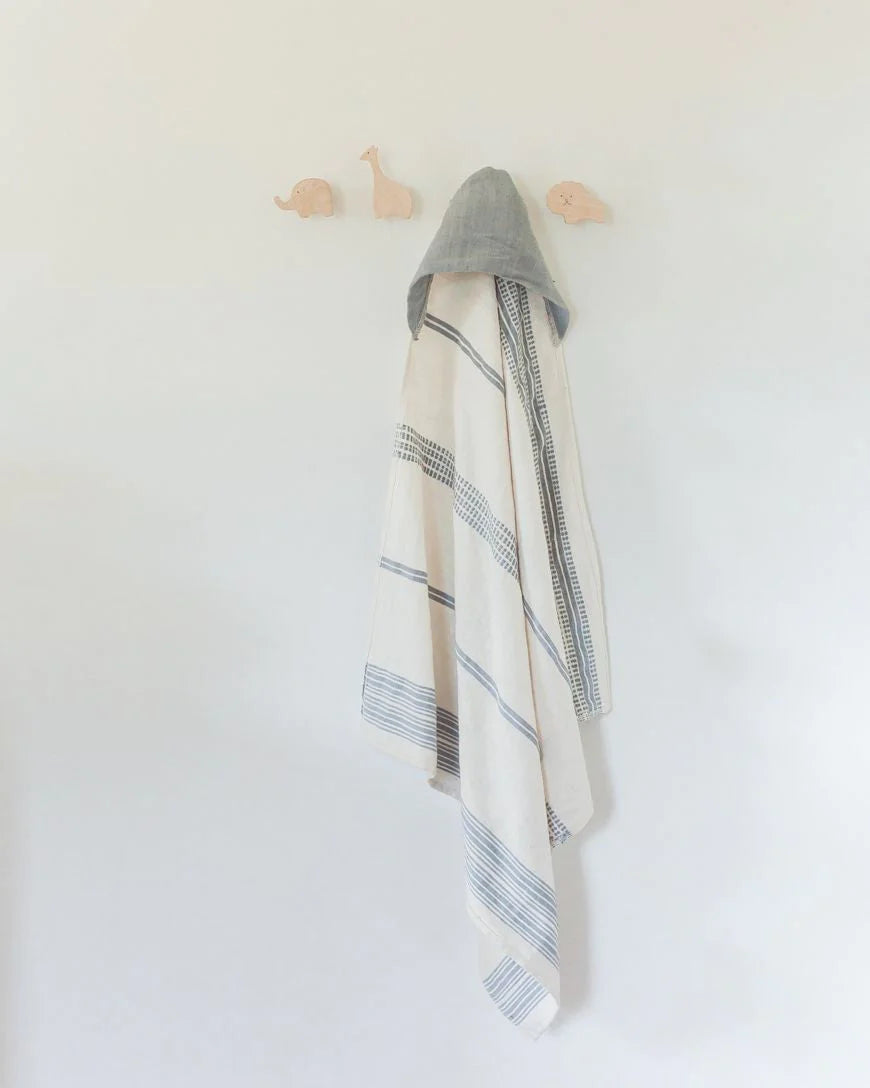 Creative Women Light Blue Cotton Hooded Baby Towel