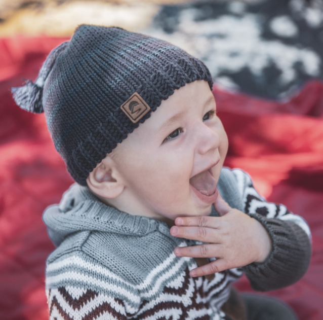 Sunday Afternoons Frosty Stripe Beanie - Infant / Huckleberry