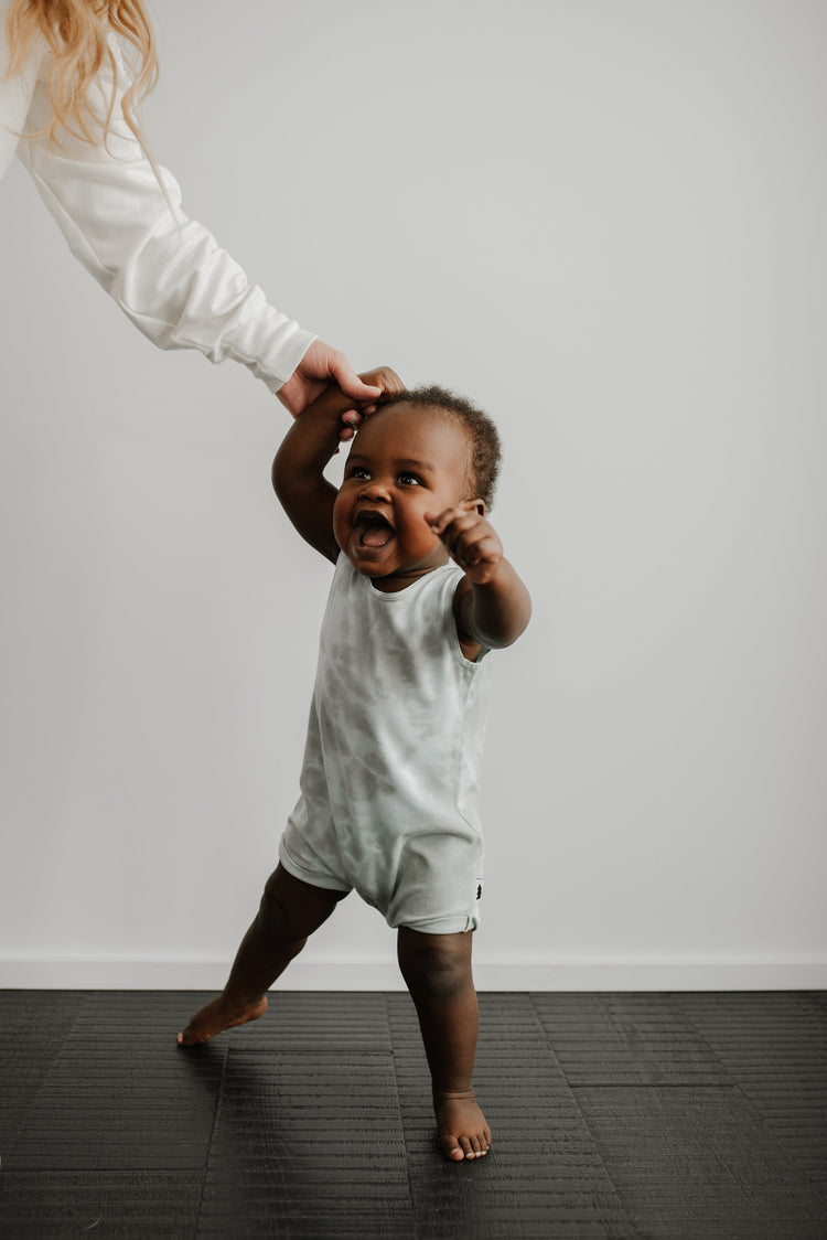 North Kinder Short Romper Spearmint