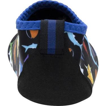 Robeez Aqua Shoes - Multi Sharks Black