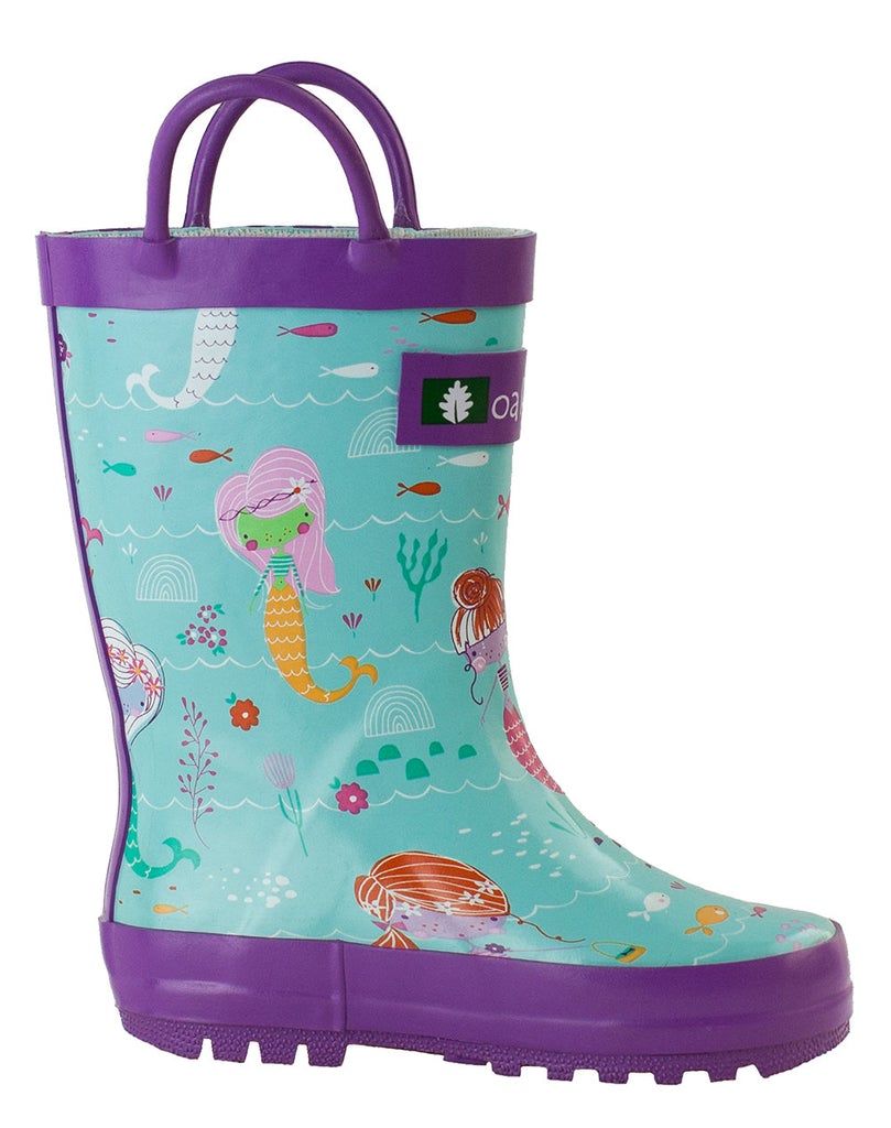 Oakiwear Loop Handle Rubber Rain Boots - Mermaids