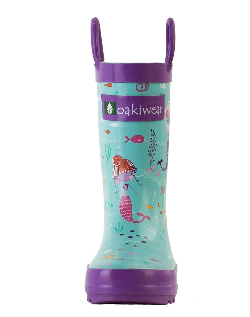 Oakiwear Loop Handle Rubber Rain Boots - Mermaids