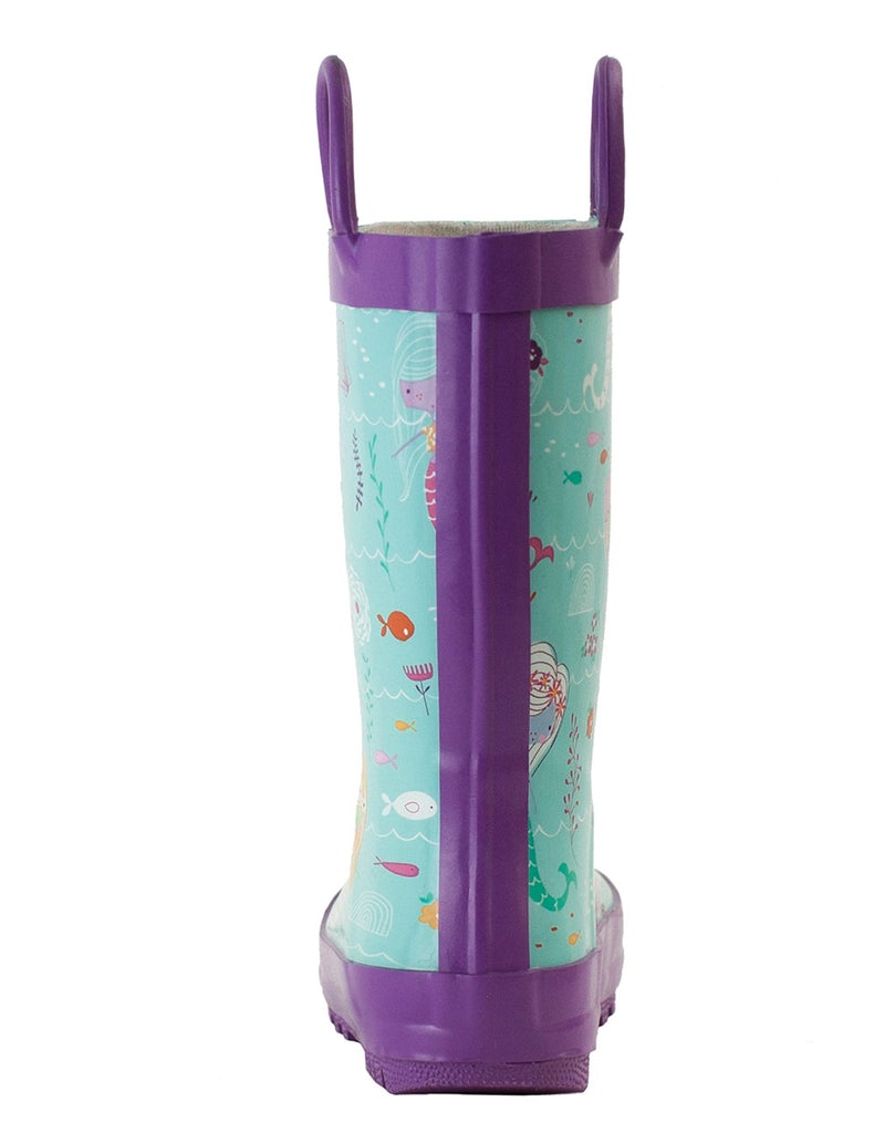 Oakiwear Loop Handle Rubber Rain Boots - Mermaids