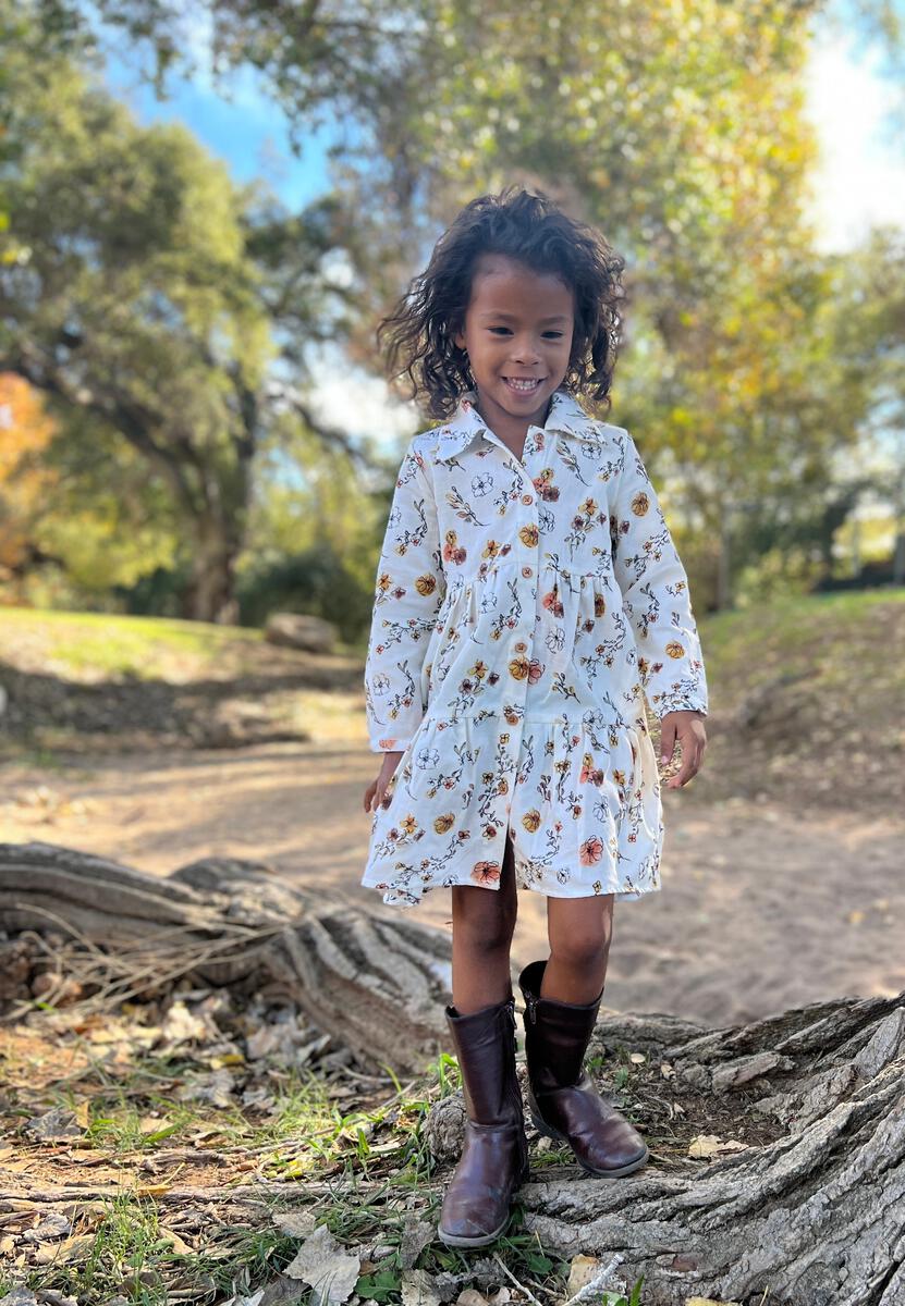 Vignette Judy Dress - Cream / Autumn Ditsy Floral