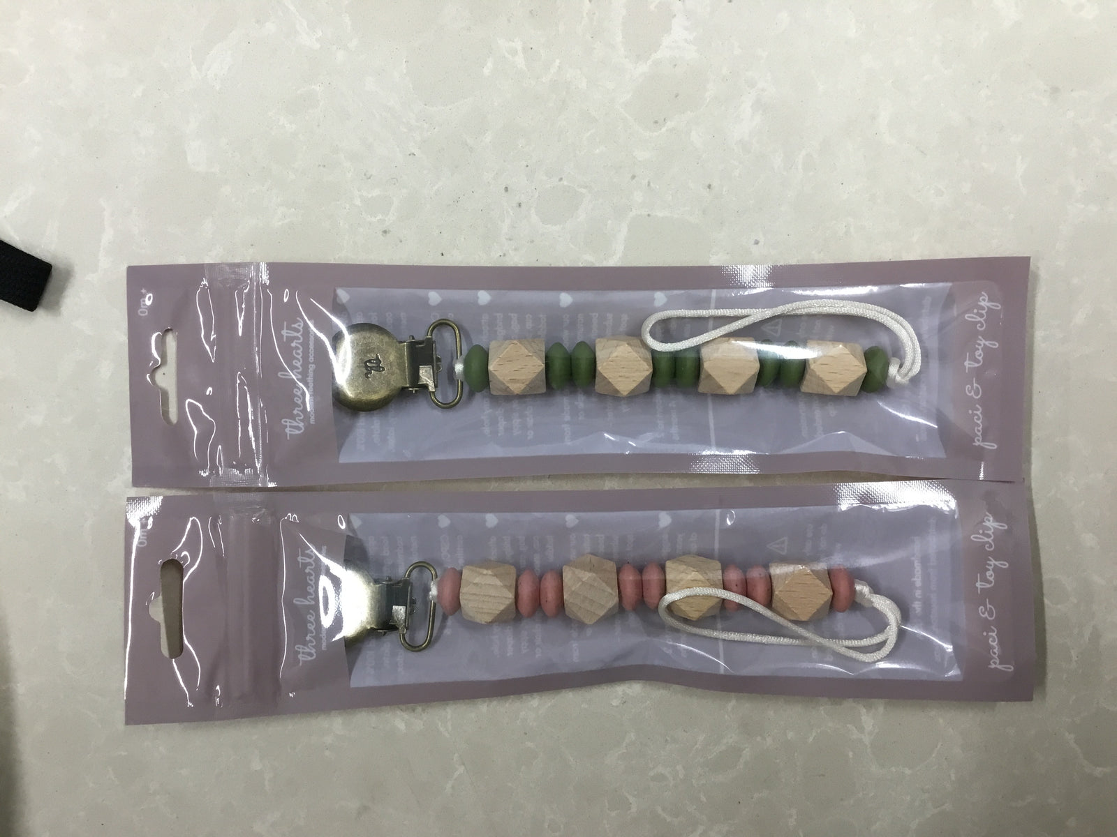 Three Hearts & Co. Pacifier/Toy Clip