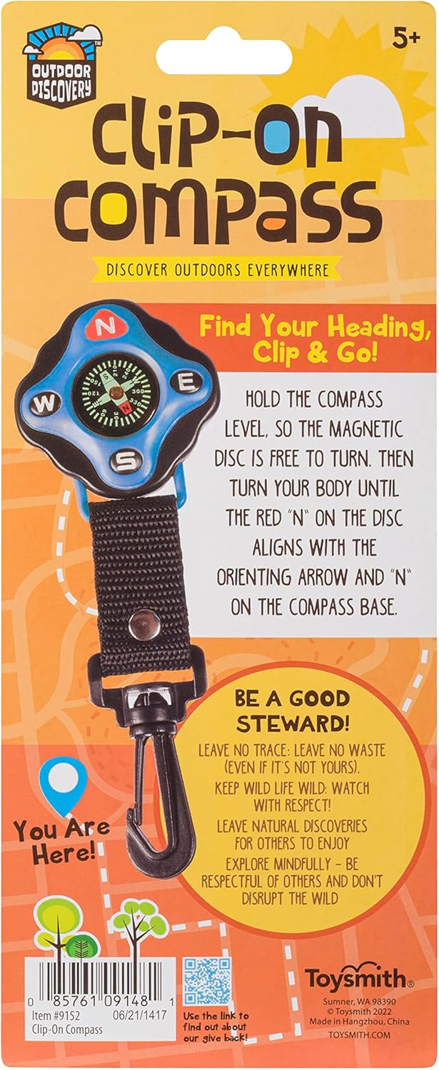Outdoor Discovery Clip-On Compass