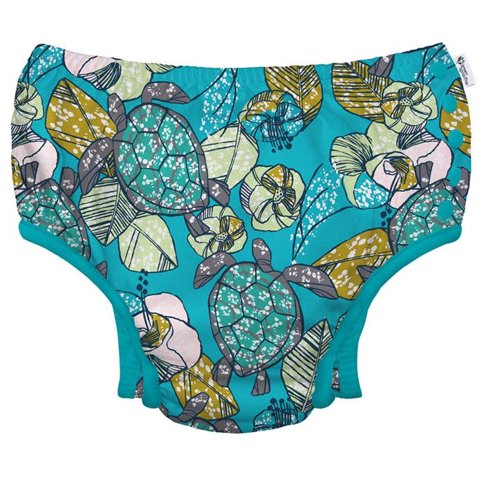 Eco Snap Swim Diaper with Gusset | Tea Collection 2024: Turtle Floral / 6m