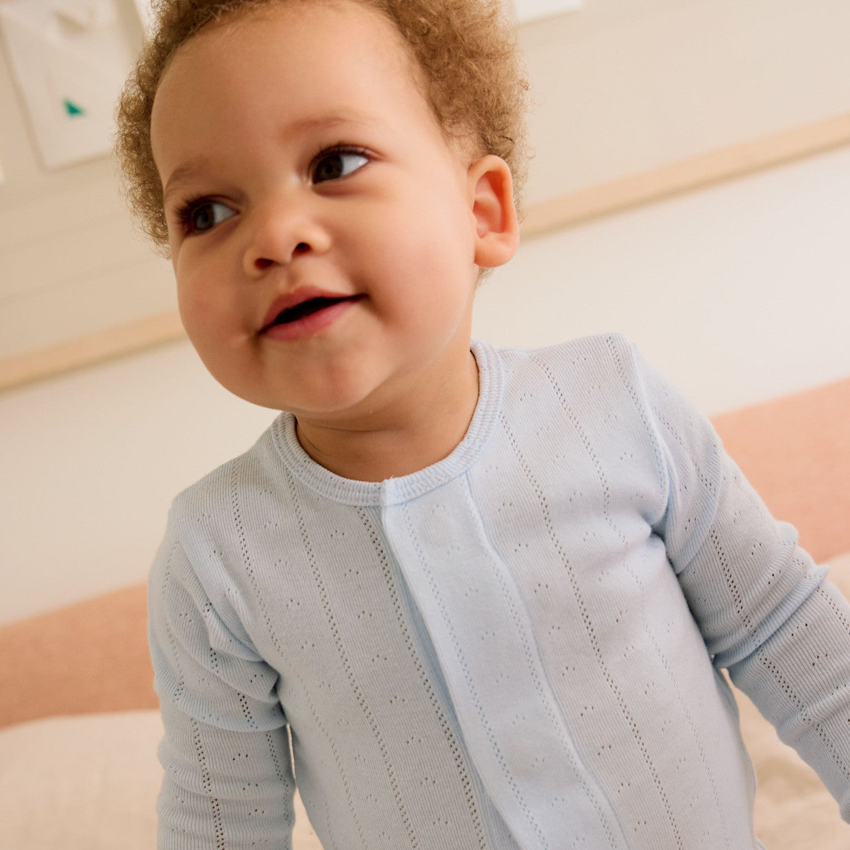 Magnetic Me Pointelle Footie - Blue