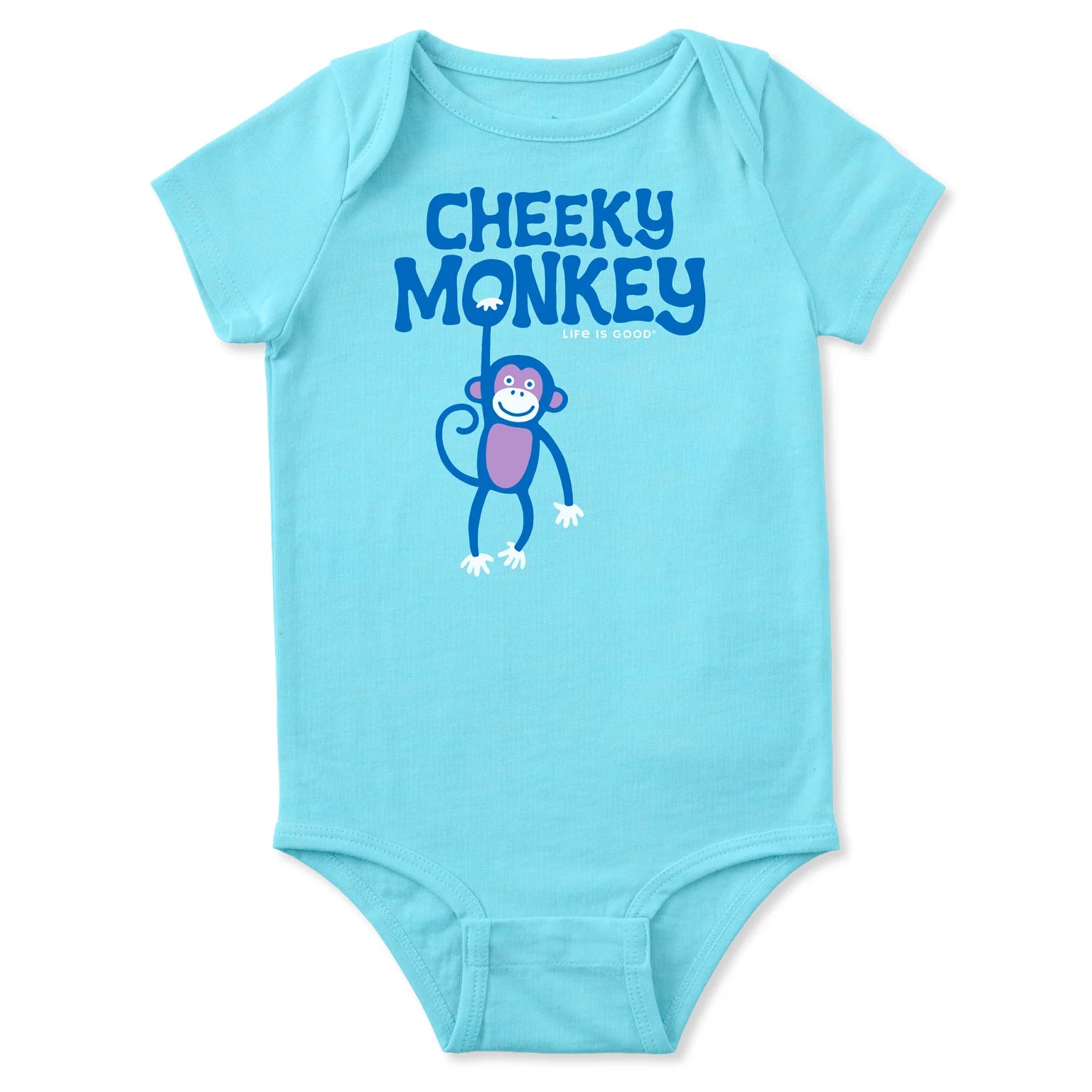 Life is Good Baby Cheeky Monkey Bars Short Sleeve Crusher Baby Bodysuit
