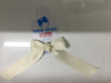 Wee Ones Tiny Matte Satin Bowtie with Tails- Cream