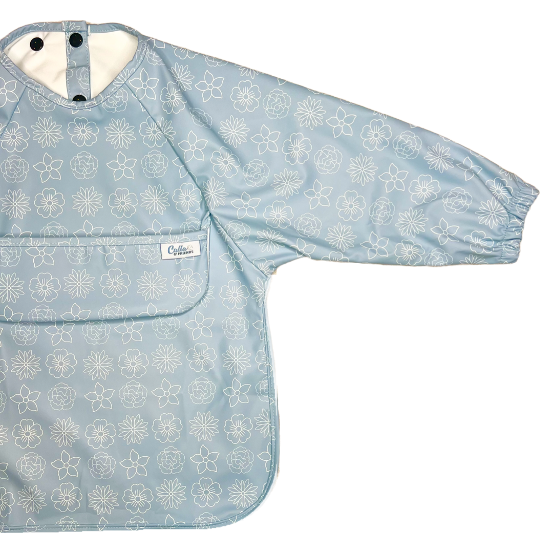 The Grayson Long Sleeve Bib - Blossom: Powder Blue