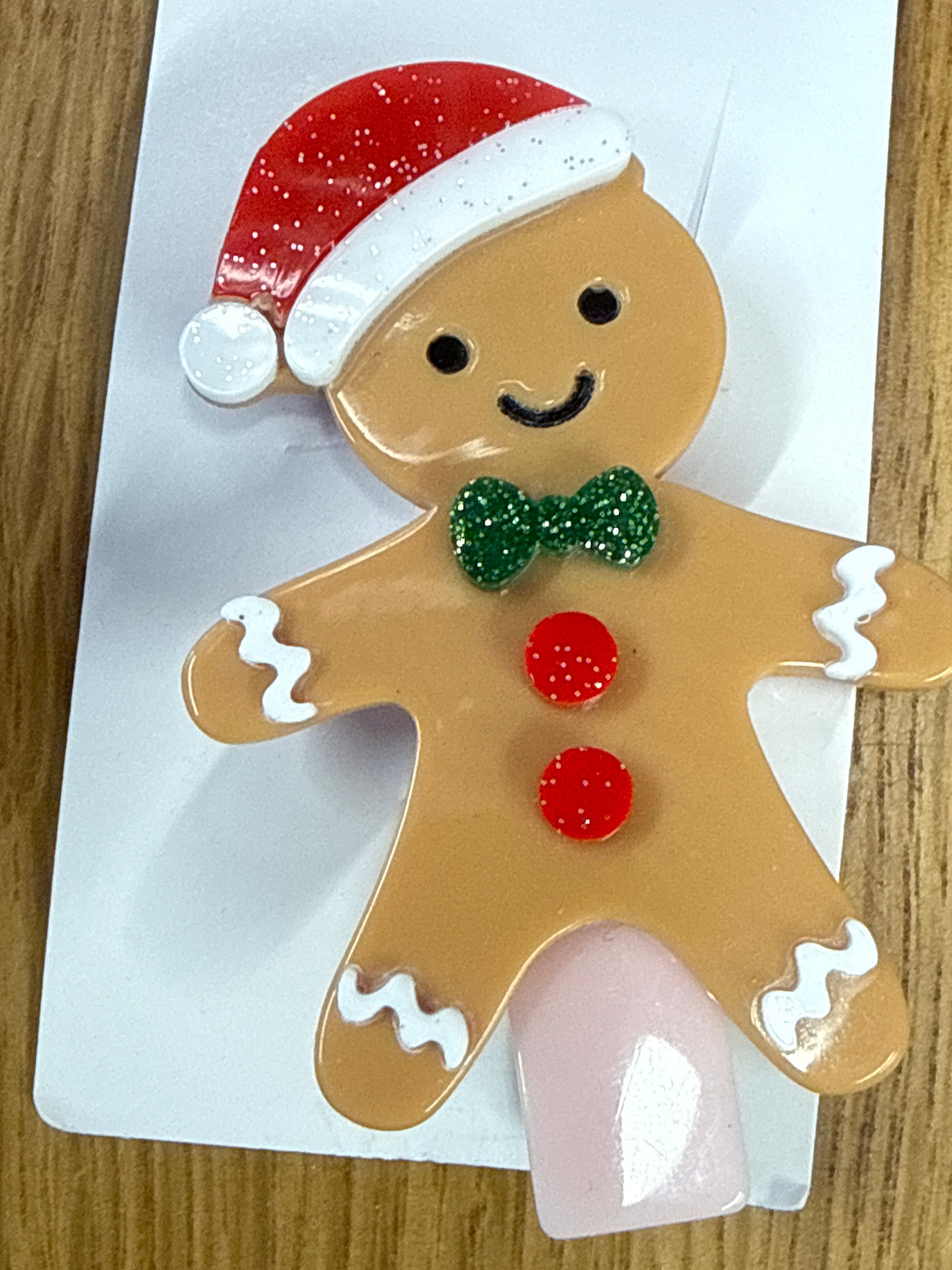 Lilies & Roses NY - Gingerbread Man Alligator Clip