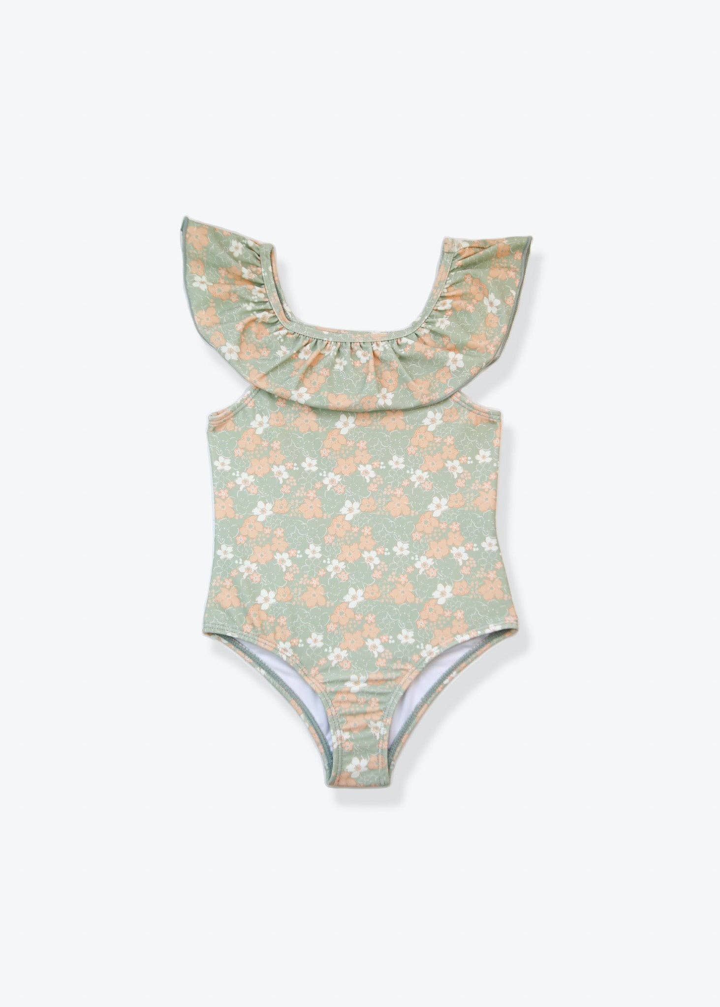 Ruffle Swimsuit _ Evangelina / Sage: 18M - 24M