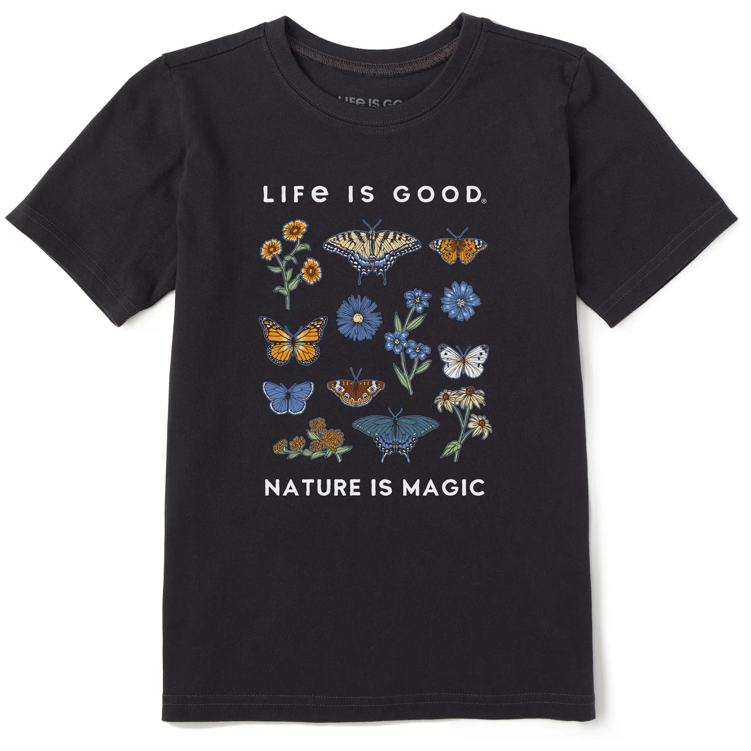 Life is Good Crusher Tee Nature is Magic - Black