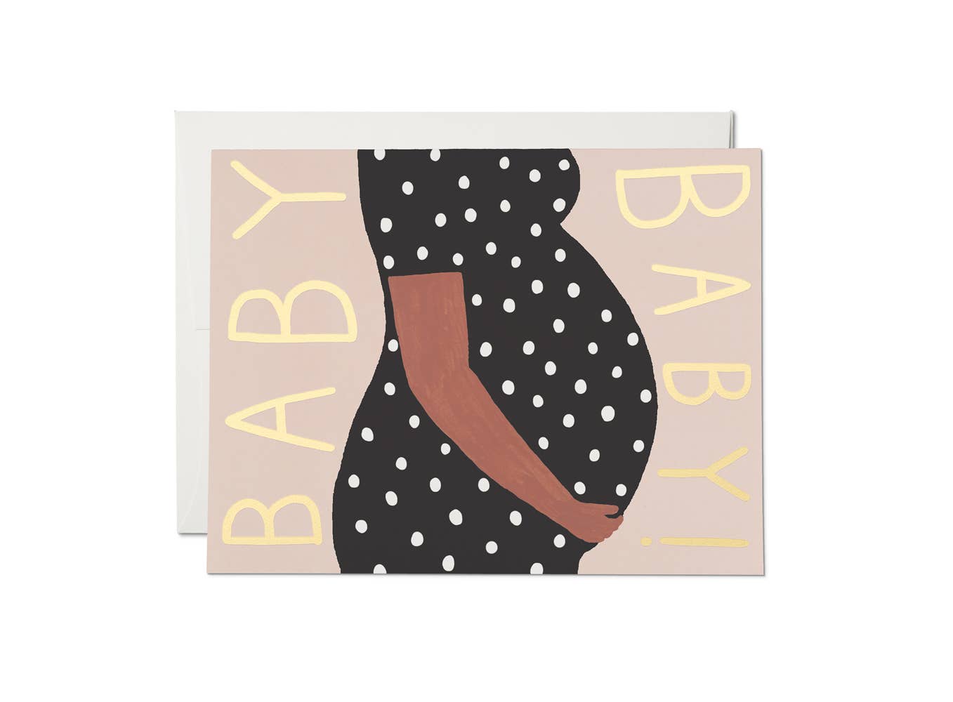 Baby Bump Baby Greeting Card - Red Cap