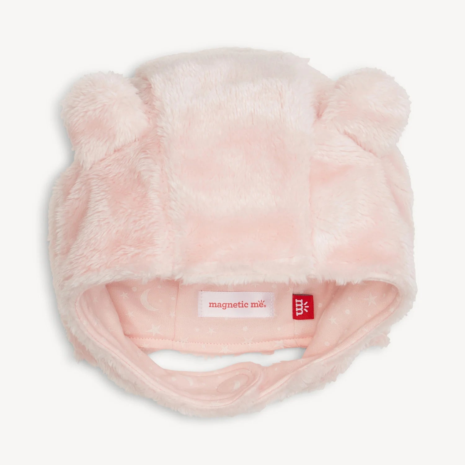 Magnetic Me Minky Bear Hat - Pink Blossom