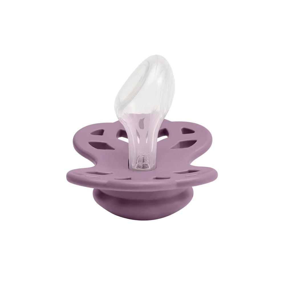 BIBS Infinity 2-Pack Anatomical Silicone Nipple Pacifier - Fossil Grey / Mauve