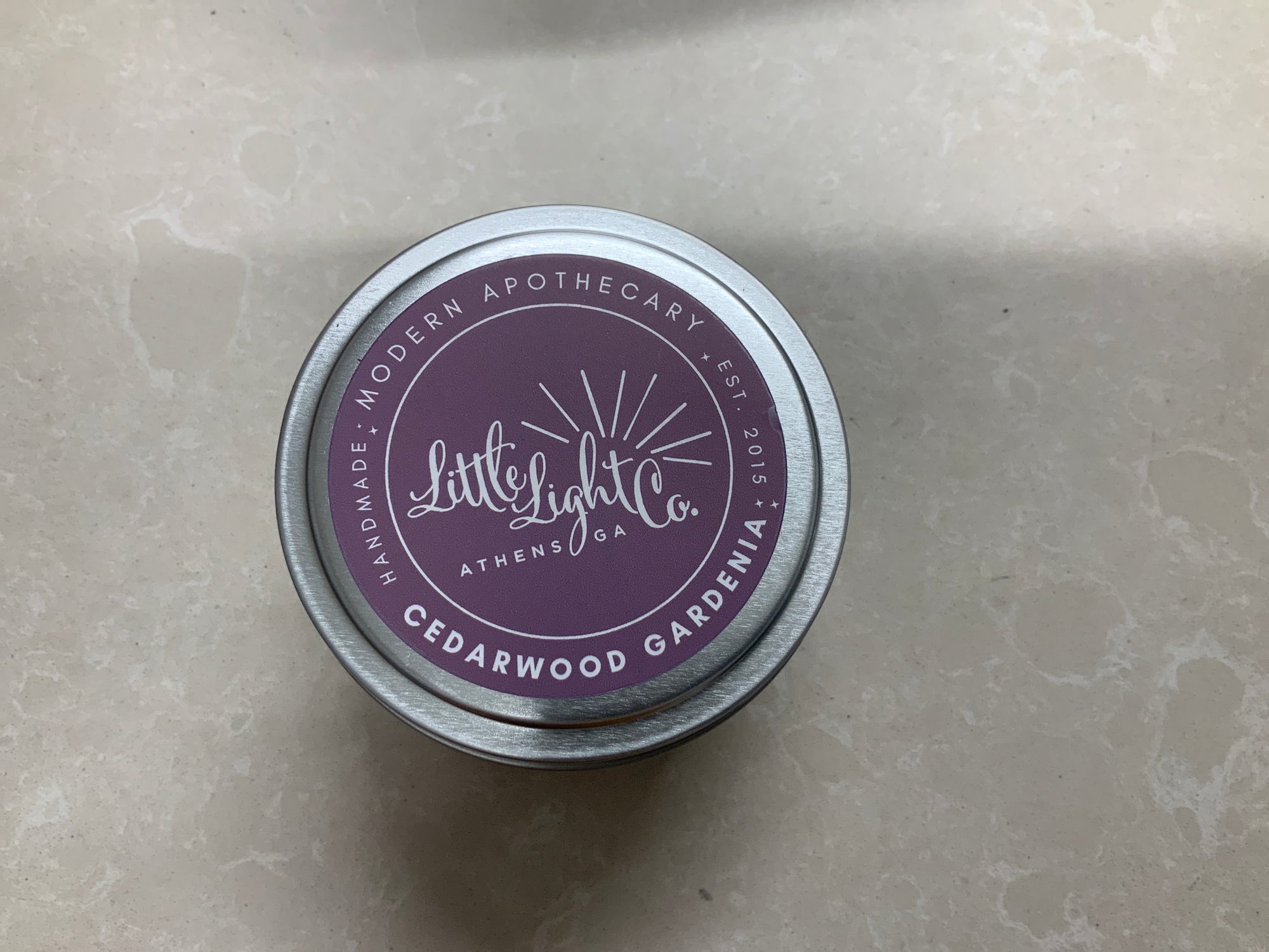 Little Light Co. Athens-Made Candle - CEDARWOOD GARDENIA