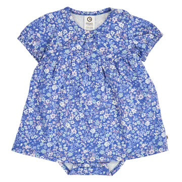Müsli Primrose Puff Short Sleeve Dress bodysuit -azure/nectar/tofu
