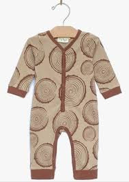 City Mouse Henley Snap Romper - Pine Knots
