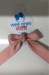 Wee Ones Tiny Matte Satin Bowtie with Tails- Rose