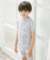 Bamboo Tie Dyeing Powder Blue Short Sleeve PJs: Powder Blue / L(4-5T)