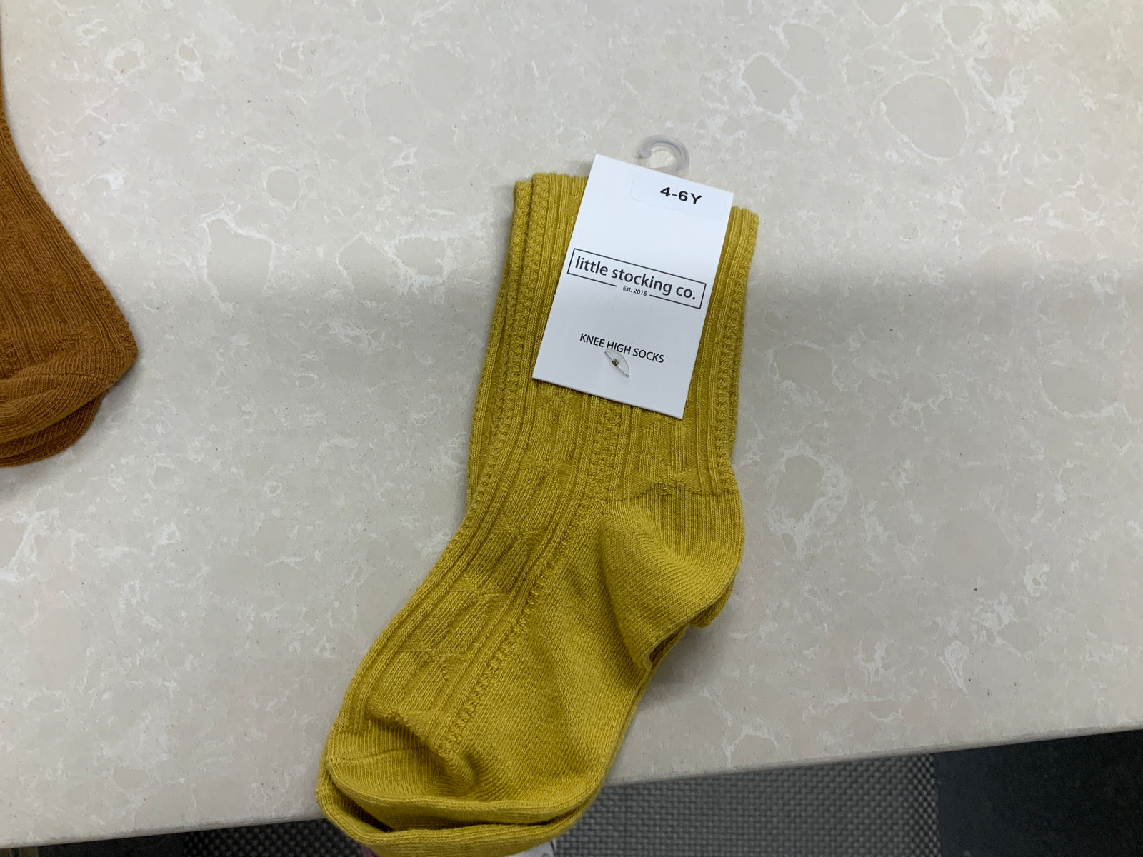 Little Stocking Co. Cable Knit Knee High Socks - citron