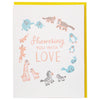 Showering You With Love STUFFED ANIMALS BABY SHOWER card