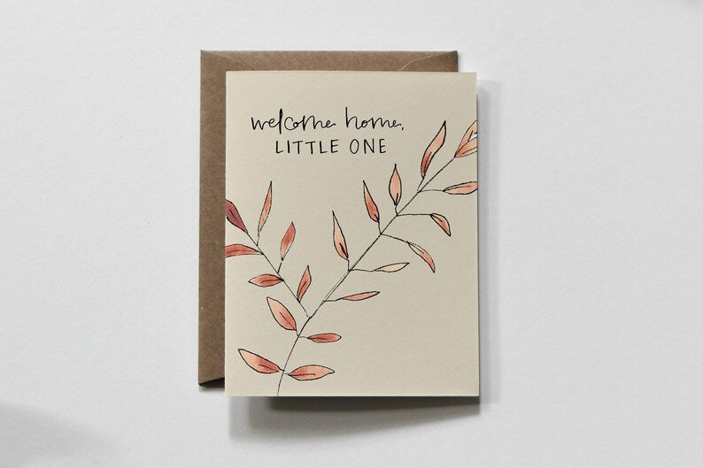 Welcome home little one -everglow handmade card