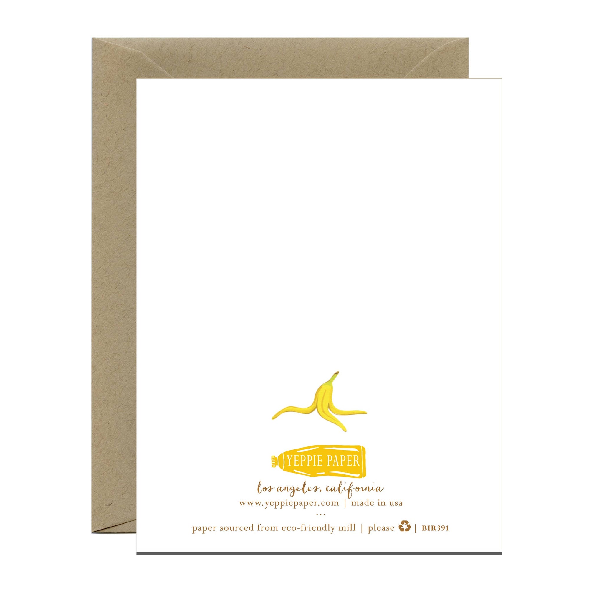 Orangutan Banana Birthday Card