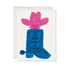 Boot Baby Greeting Card - Red Cap