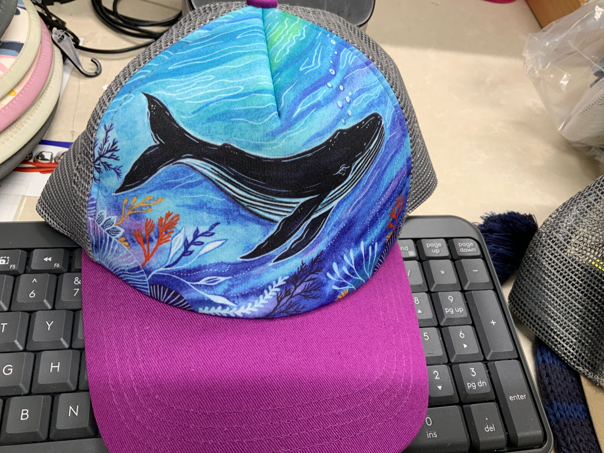 Sunday Afternoons Adult Trucker Hat - Whale Song
