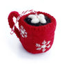 Ornaments for Orphans Hot Chocolate Embroidered Wool Ornament