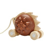 Plan Toys - Pull Along Hedgehog- Brown