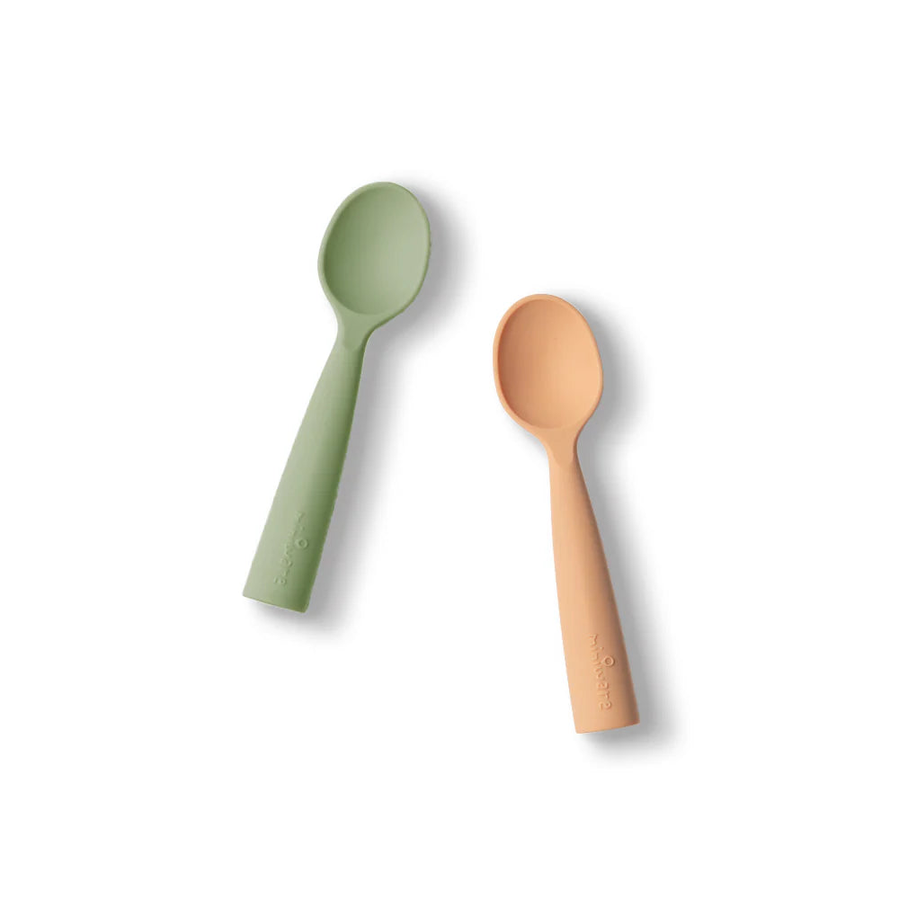 Miniware Training spoon - Pistachio + Toffee