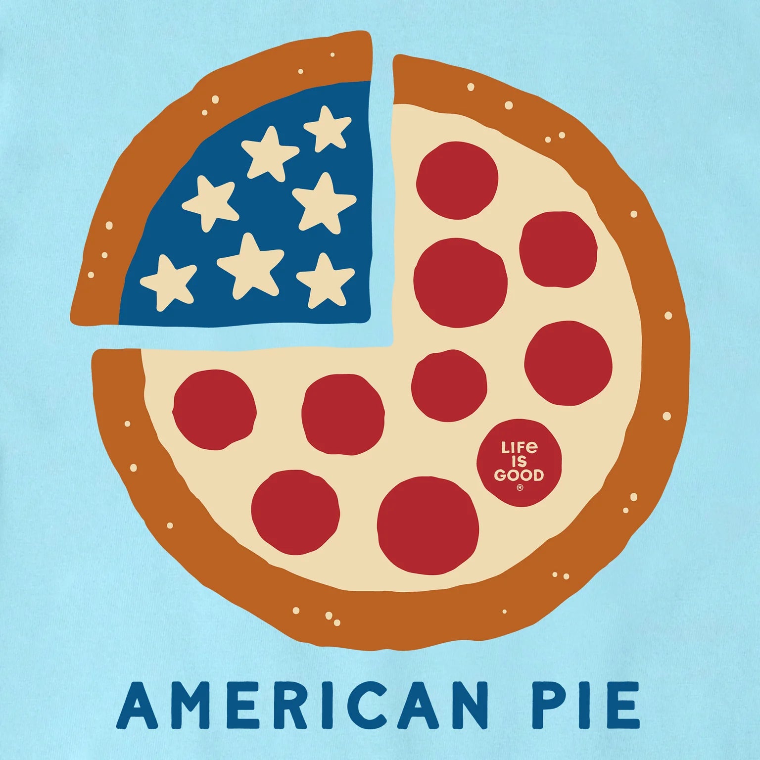Life is Good American Pie Stars and Slices Short Sleeve Toddler Crusher Tee