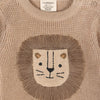 Viverano Lion Applique Chunky Sweater Knit Baby Jumpsuit (Organic Cotton)