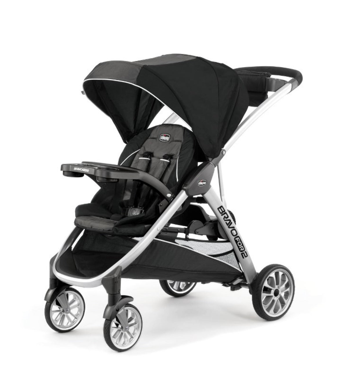 Resale Chicco Bravo for 2 Double Sit & Stand Keyfit Infant Carseat Compatible Stroller