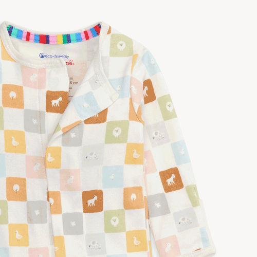 Magnetic Me Checkmate organic cotton footie