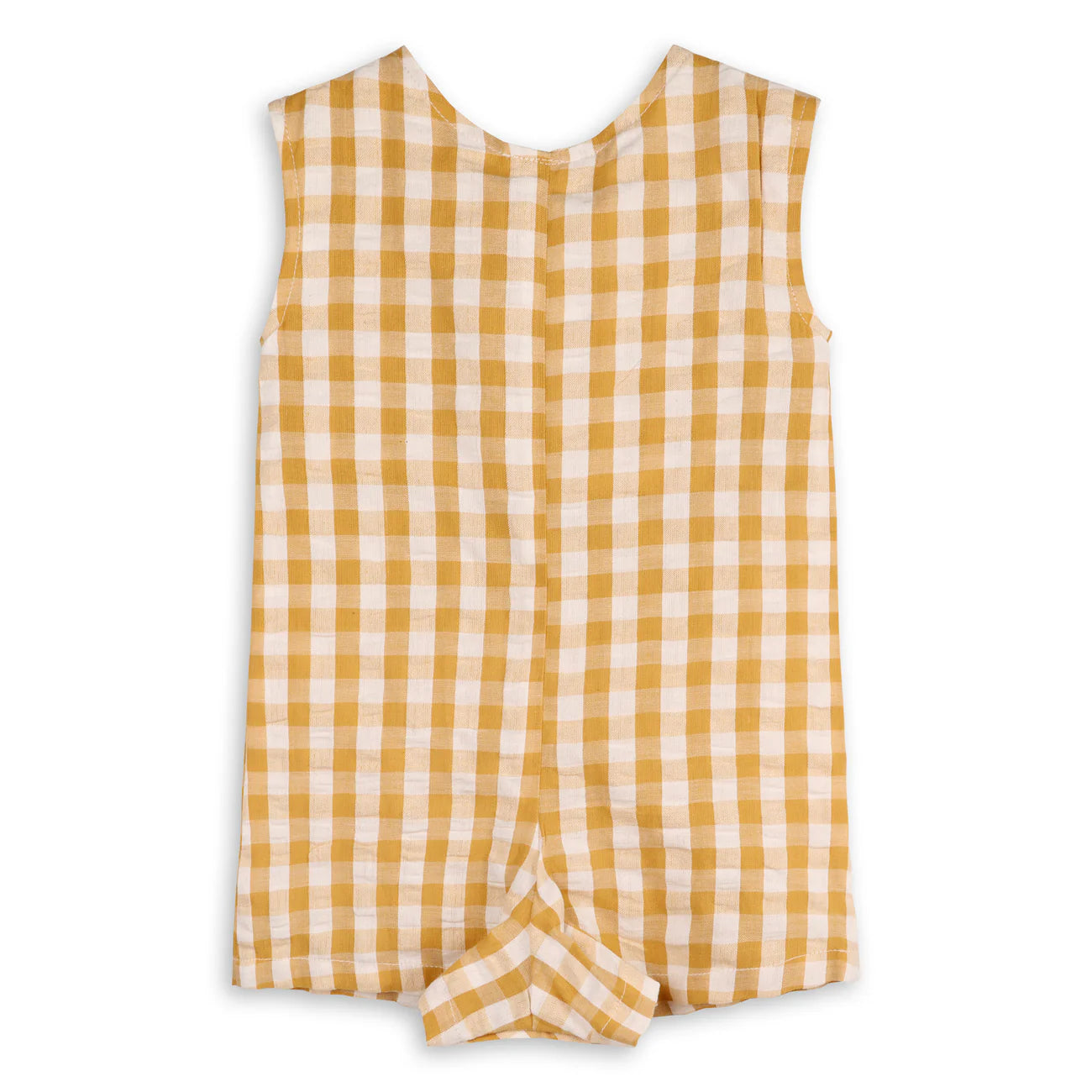 Viverano Organics Charlie Seersucker Gingham Baby Romper