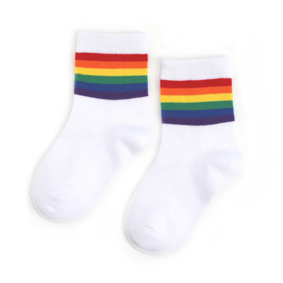 Little Stocking Co - rainbow stripe midi sock