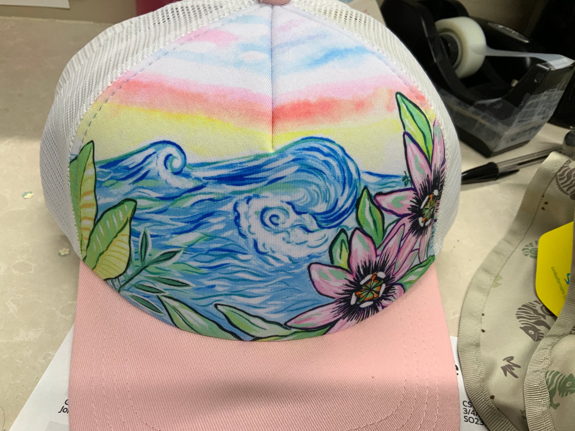 Sunday Afternoons Kids' Artist Series Trucker Hat M/L - passionflower