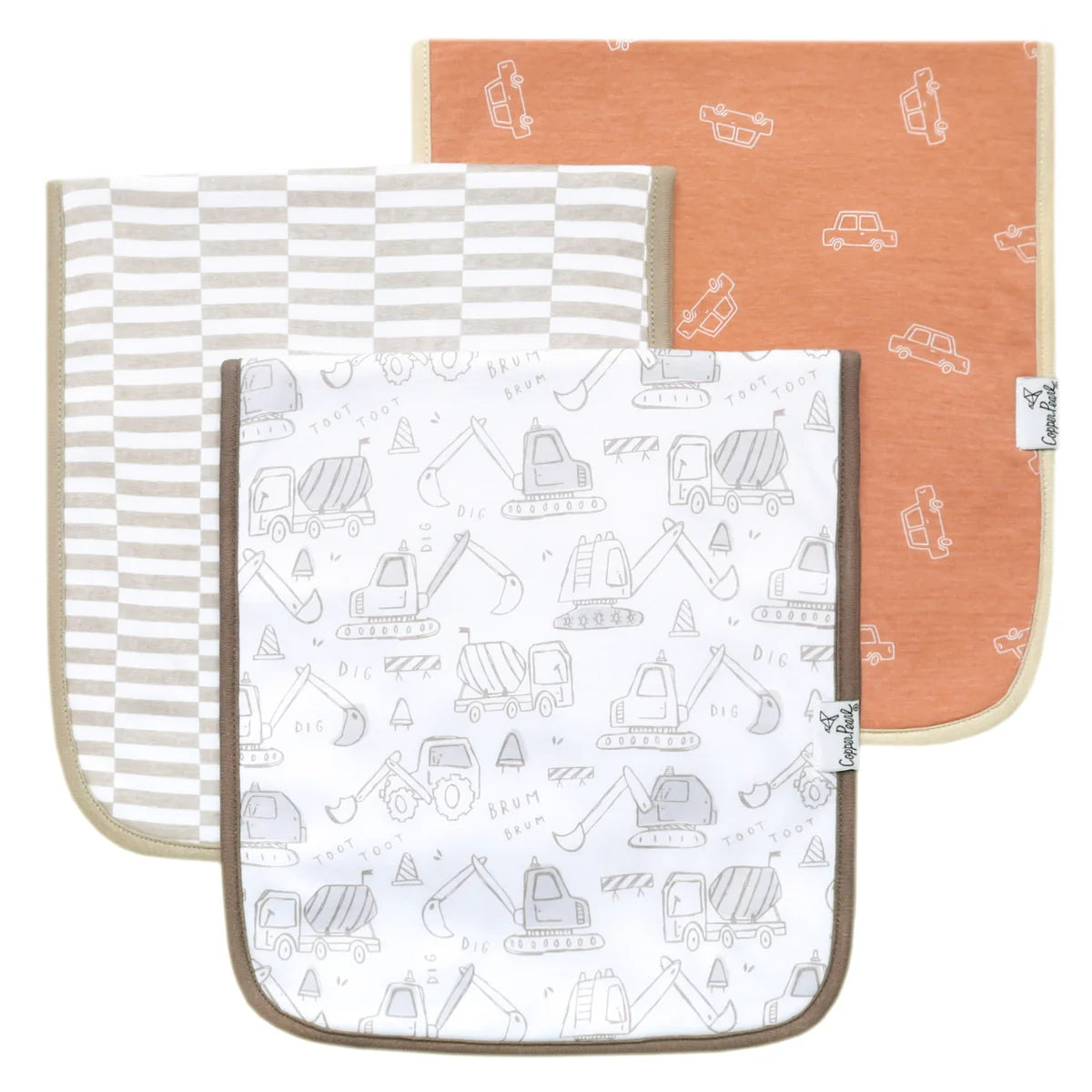 Copper Pearl Burp Cloth (Set of 3) - Gage