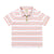 Me & Henry Shipping Polo Shirt - Pink/Grey/White stripe