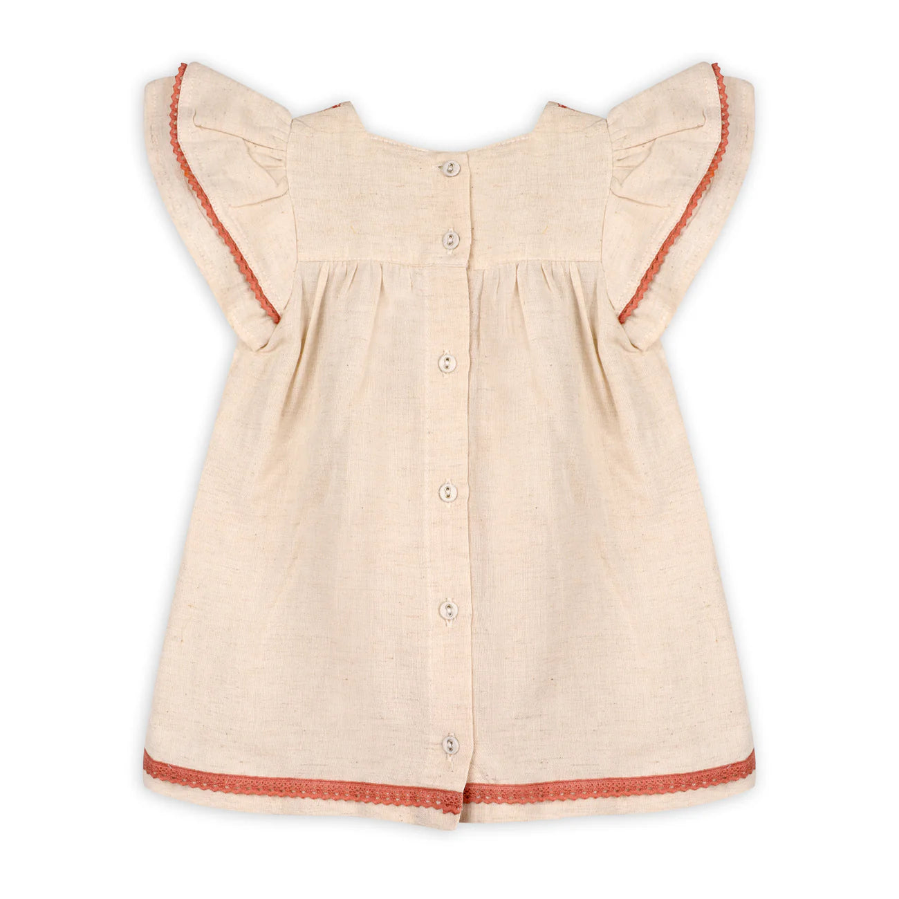 Viverano Organics Avalyn Floral Embroidered Baby Dress+Bloomer