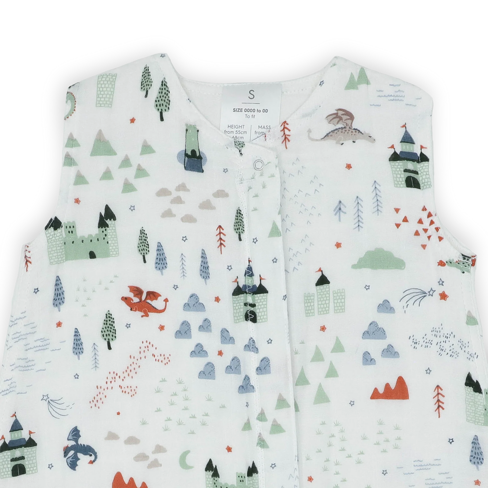 Little Unicorn Cotton Muslin Sleep Bag - Dragon Days