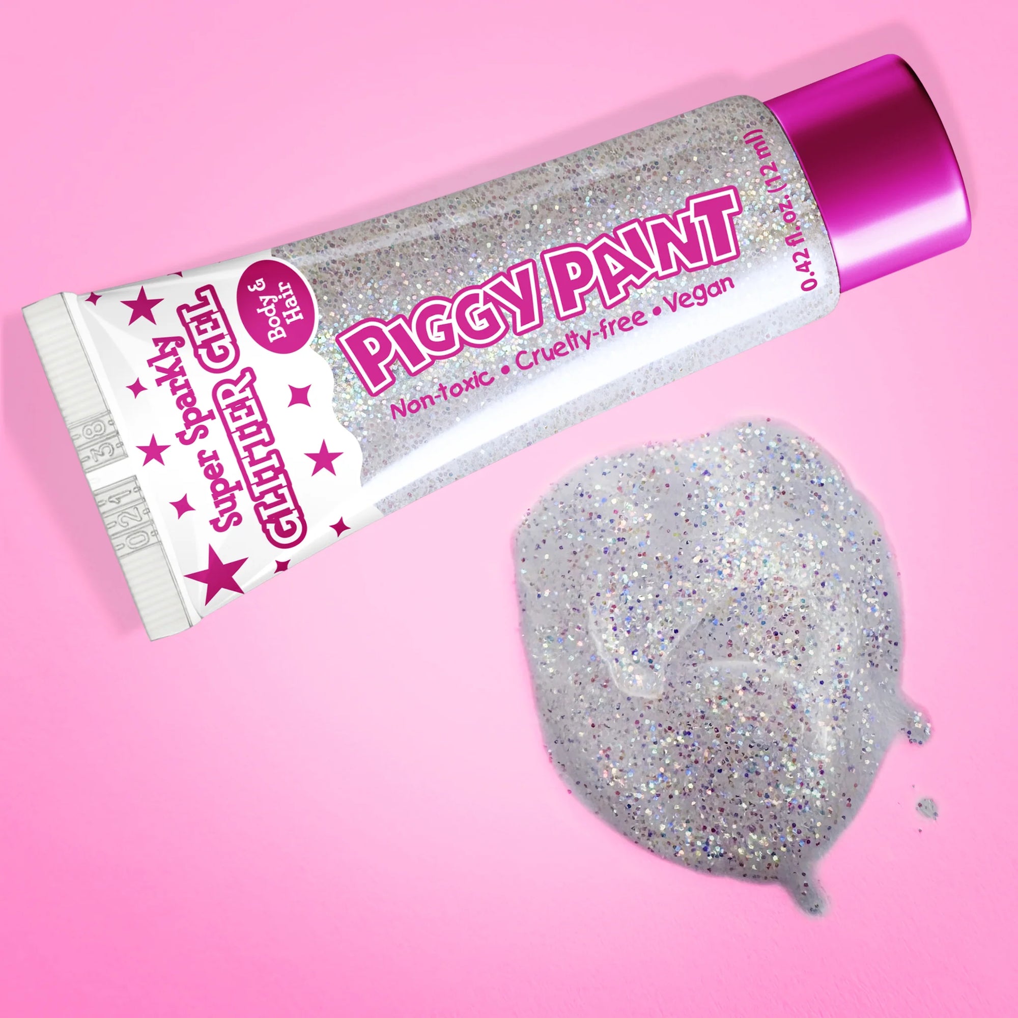 Piggy Paint Super Sparkly Fine Glitter Gel - White