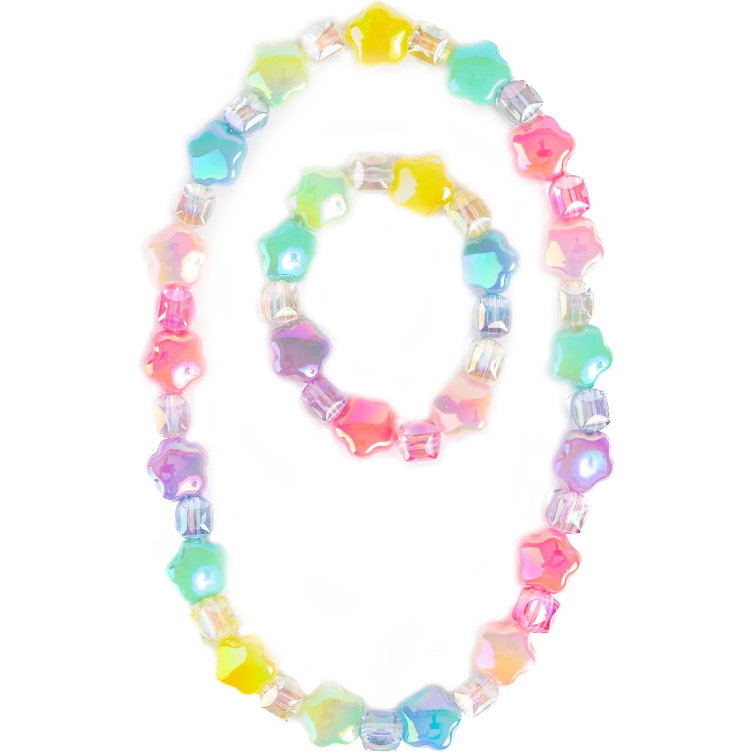 Great Pretenders Wish Upon A Rainbow Star Necklace and Bracelet Set